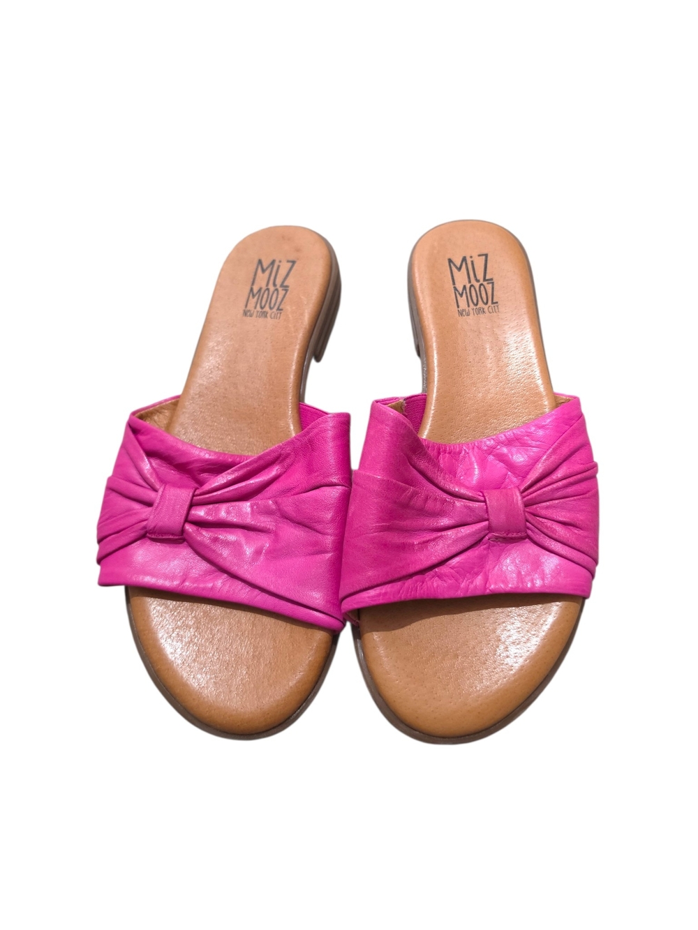 Miz Mooz Daisey Pink Knot Slide Leather Sandals Size 38 (7.5/8)